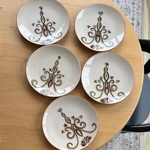 Gail Pittman dinner plates Decorative Ceramic Plates Set - Multicolor Design